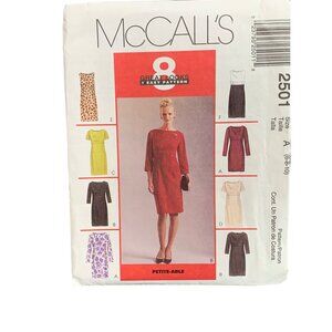 Vintage McCalls Sewing Pattern 2501 Misses Dresses in 7 Styles - Size E 14-16